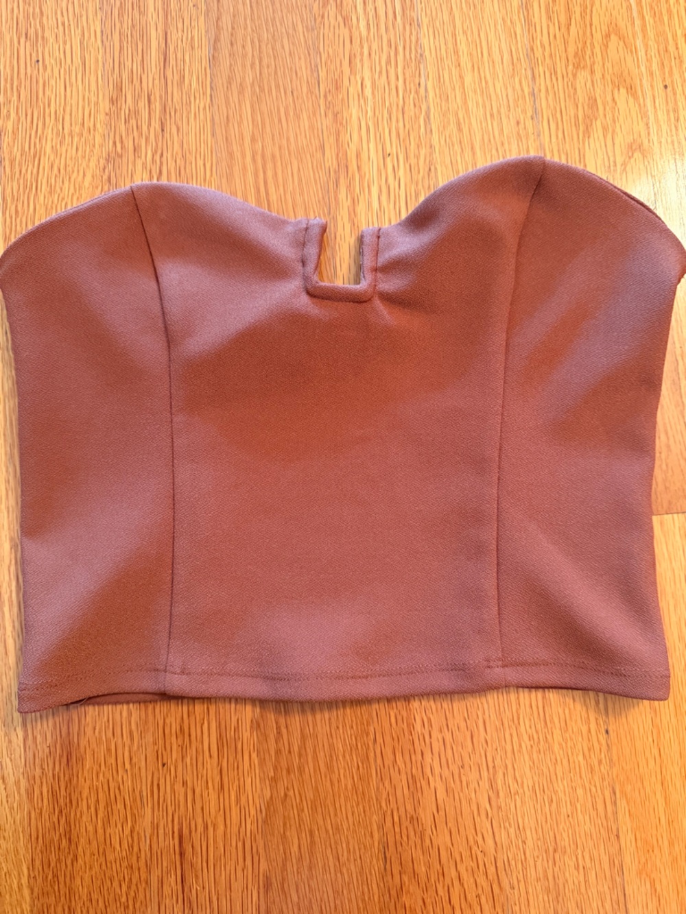 Abercrombie & Fitch Mauve Brown Strapless Crop Top